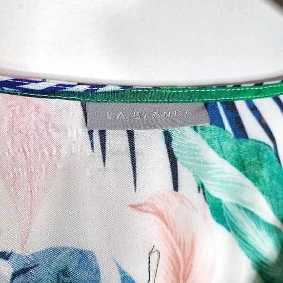 La Blanca In The Moment Floral Paradise Printed Tunic Beach Cover-Up - Picture 6 of 8